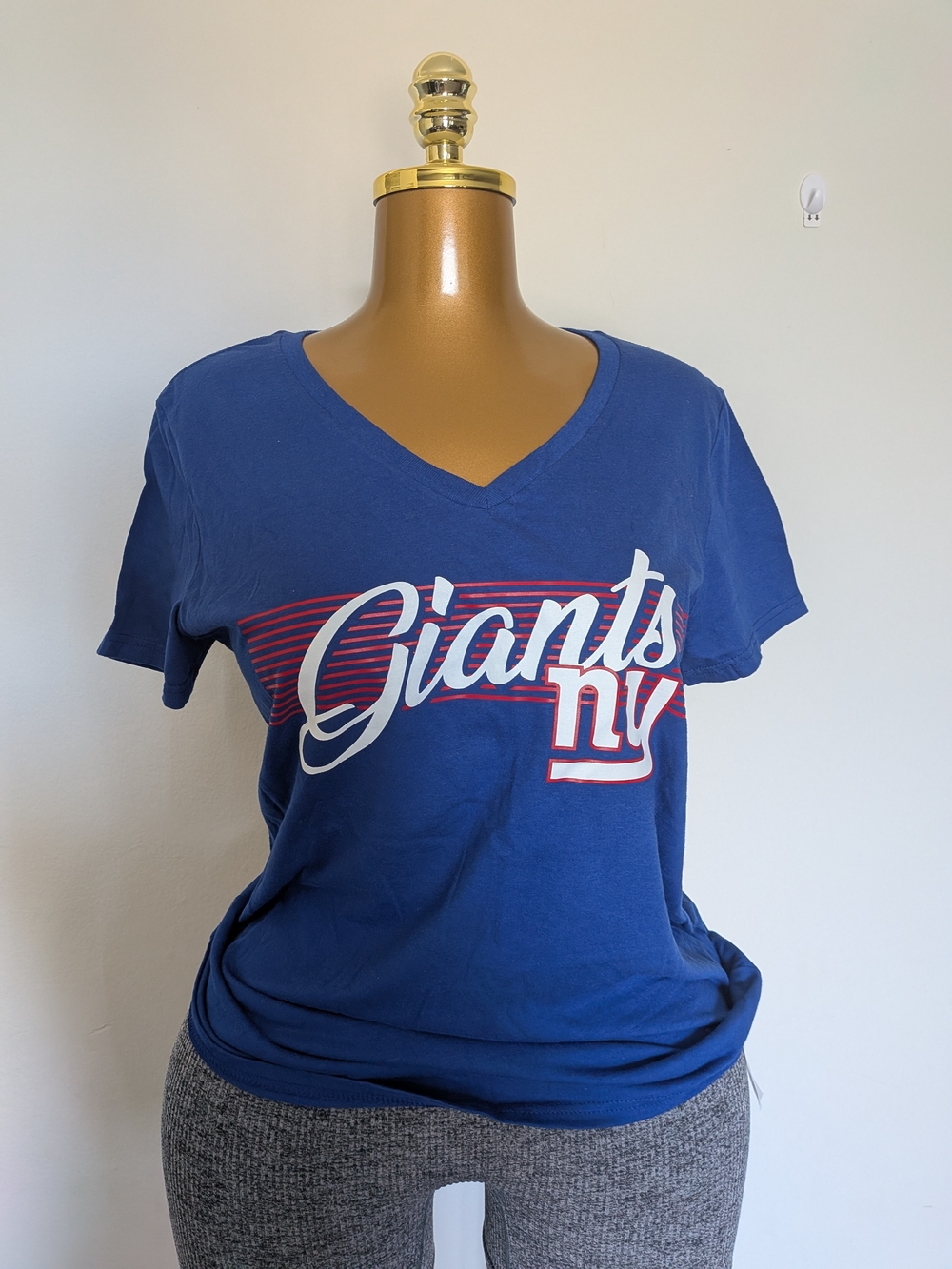 NFL New York Giants Women's Blue V-Neck Tee